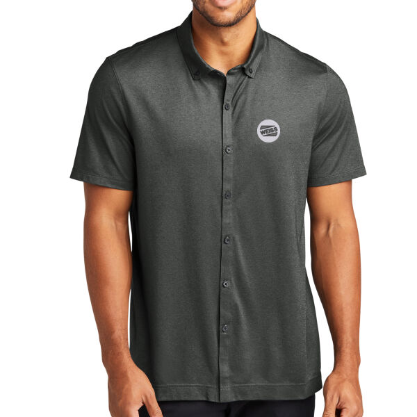 Embroidered WEISS North America, Inc. - Stretch Pique Full Button Polo Thumbnail