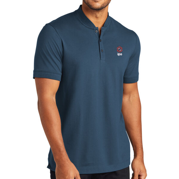Embroidered IPS - Stretch Pique Henley Thumbnail