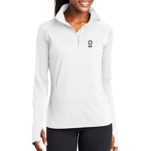 IPS Embroidered - Ladies Sport Wick ® Stretch 1/4 Zip Pullover Thumbnail
