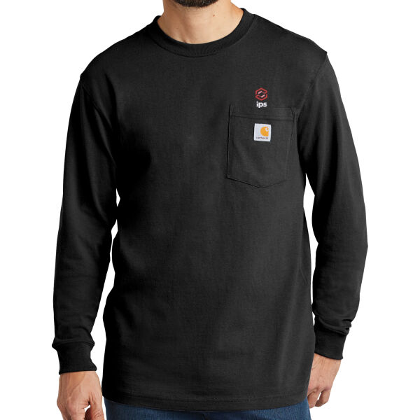 Embroidered IPS - Workwear Pocket Long Sleeve T Shirt Thumbnail