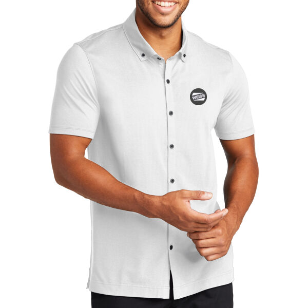 Embroidered Weiss North America Inc. - Stretch Pique Full Button Polo Thumbnail
